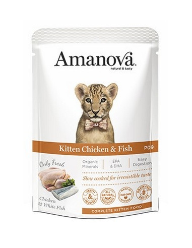 Amanova Cat Kitten Chicken & Fish - Kurczak i...