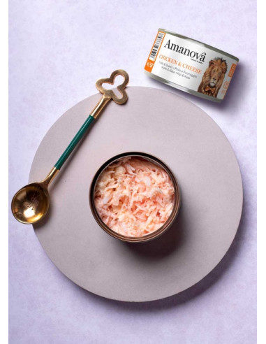 Amanova Cat Chicken & Cheese - Kurczak i ser w...