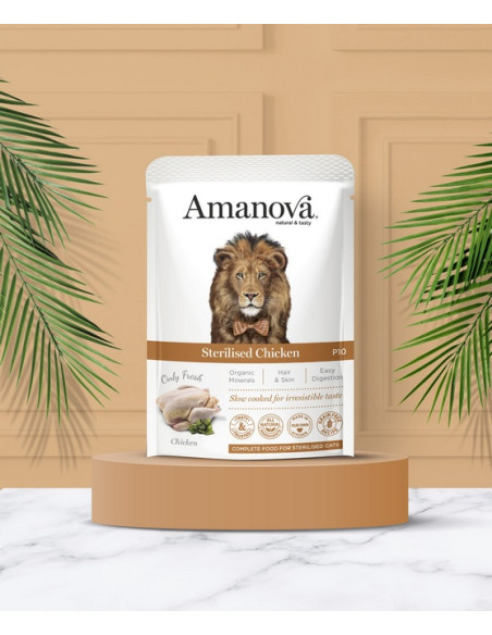 Amanova Cat Sterilised Chicken - Kurczak saszetka 85g