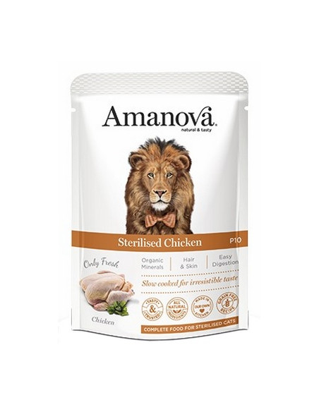 Amanova Cat Sterilised Chicken - Kurczak saszetka 85g