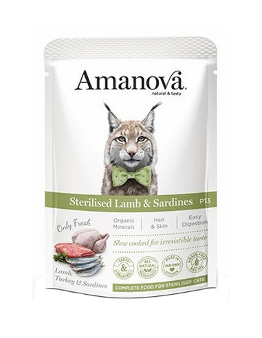 Amanova Cat Sterilised Lamb & Sardines -...