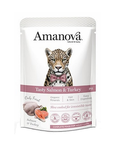 Amanova Cat Tasty Salmon & Turkey - Łosoś i...