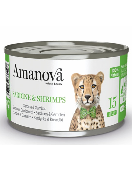 Amanova Cat Sardine & Shrimps - Sardynki i krewetki w galaretce puszka 70g