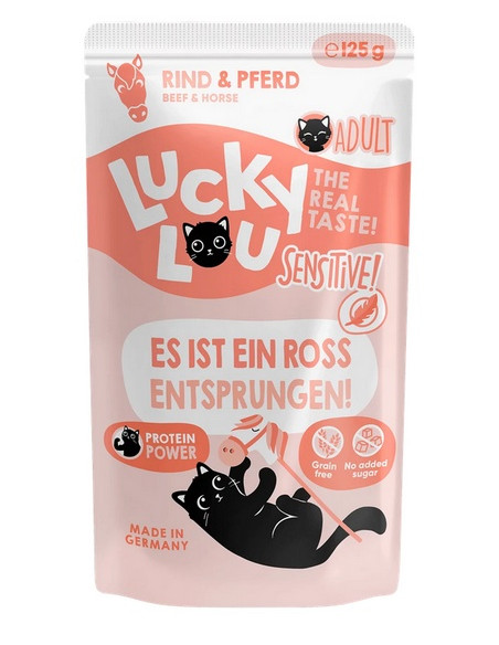 Lucky Lou Lifestage Sensitive Wołowina i konina 125g