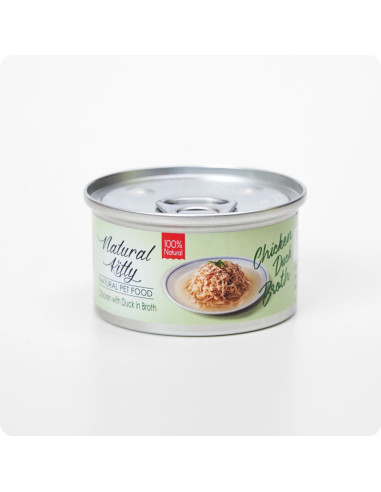 Natural Kitty - Kurczak z Kaczką w bulionie 80g