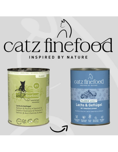 Catz Finefood Classic N.05 Łosoś i drób 400g