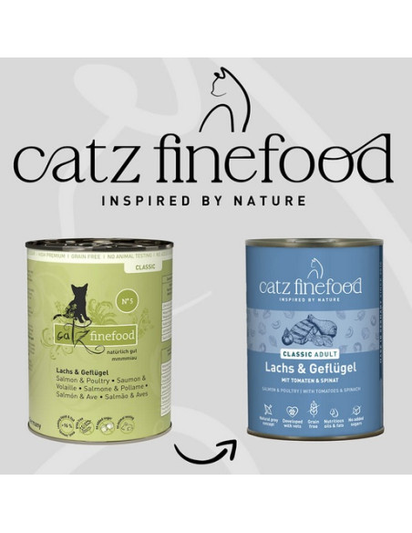 Catz Finefood Classic N.05 Łosoś i drób 400g
