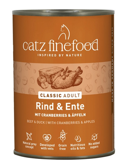Catz Finefood Classic N.23 Wołowina i kaczka 400g