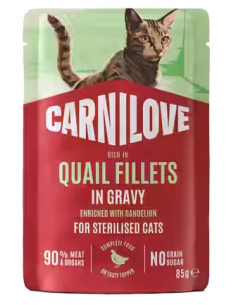 Carnilove Cat Gravy Quail Sterilised - Przepiórka w sosie...