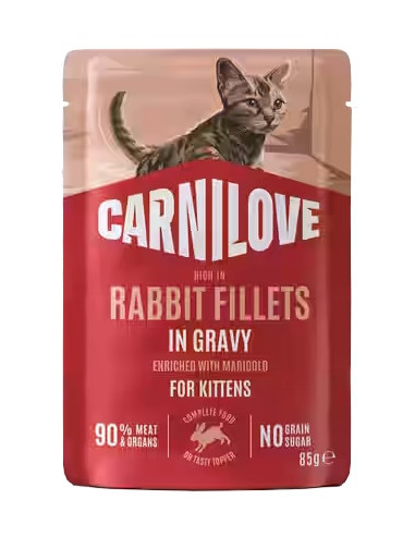 Carnilove Cat Gravy Rabbit Kitten - Królik w...