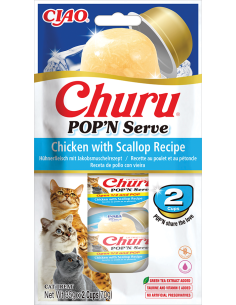 Inaba Churu Pop’n Serve - Chicken & Scallop 2x35g