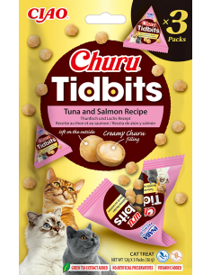 Inaba Churu Tidbits -  Tuna and Salmon Recipe 3x12g