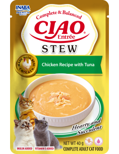 Inaba Cat Ciao Entrée Stew - Chicken Recipe with Tuna 40g