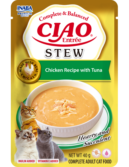 Inaba Cat Ciao Entrée Stew - Chicken Recipe with Tuna 40g