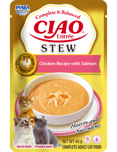 Inaba Cat Ciao Entrée Stew - Chicken Recipe with Salmon 40g