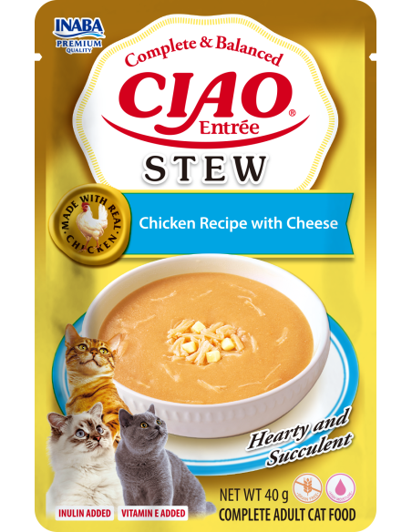 Inaba Cat Ciao Entrée Stew - Chicken Recipe with Cheese 40g