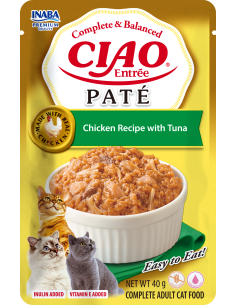 Inaba Cat Ciao Entrée Pate - Chicken Recipe with Tuna 40g