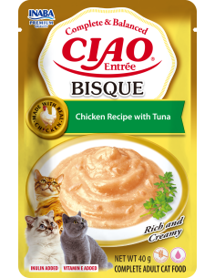 Inaba Cat Ciao Entrée Bisque - Chicken Recipe with Tuna 40g