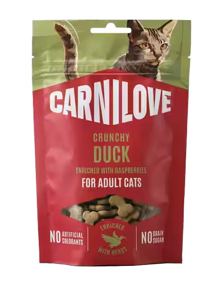 Carnilove Cat Crunchy Snack - Kaczka z malinami 50g
