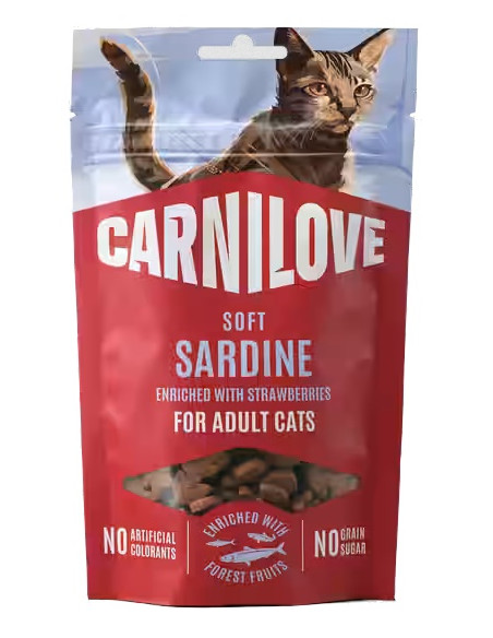 Carnilove Cat Soft Snack - Sardynka z truskawką 50g