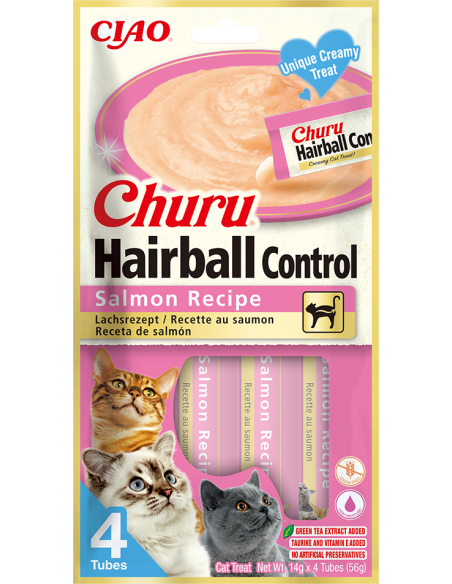 Inaba Ciao Churu Hairball Control dla kota - Salmon 4x14g