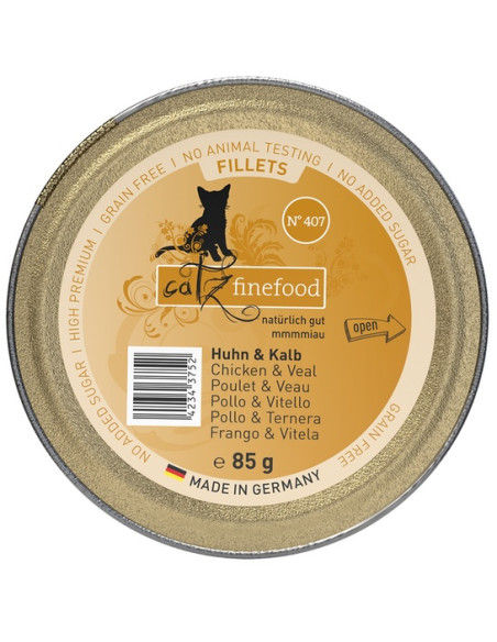 Catz Finefood Filety N.407 Kurczak/Cielęcina tacka 85g