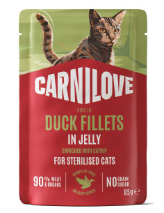 Carnilove Cat Jelly Duck Sterilised - Kaczka z kocimiętką...