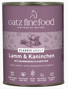 Catz Finefood Classic N.11 Jagnięcina i Królik 800g 2