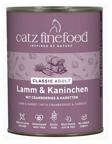 Catz Finefood Classic N.11 Jagnięcina i Królik 800g