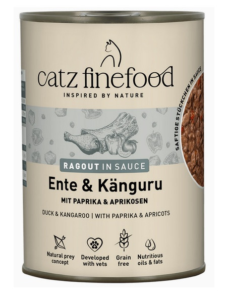 Catz Finefood Ragout N.607 Kaczka i Kangur 380g