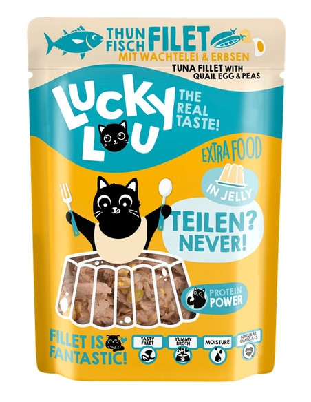 Lucky Lou Extrafood Tuńczyk i jajko przepiórcze w galaretce 70g