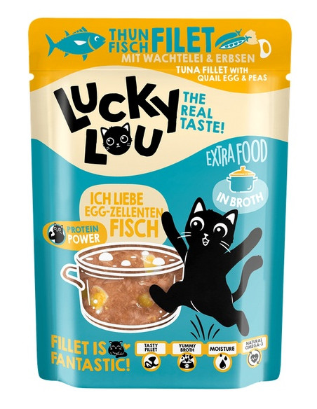 Lucky Lou Extrafood Tuńczyk i jajko przepiórcze w bulionie 70g