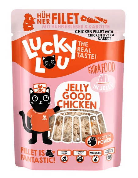 Lucky Lou Extrafood Kurczak i wątróbka z kurczaka w galaretce 70g