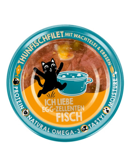 Lucky Lou Extrafood Tuńczyk i jajko przepiórcze w bulionie puszka 70g