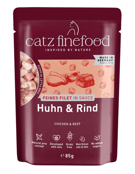 Catz Finefood Feines Filet In Sauce Kurczak i wołowina 85g
