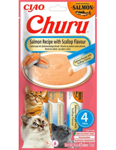 Inaba Ciao Churu - Łosoś i przegrzebki 4x14g (56g)
