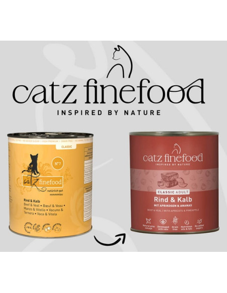 Catz Finefood Classic N.07 Wołowina i cielęcina 800g