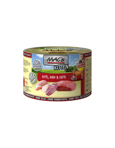 MAC's Kitten Indyk, wołowina i kaczka 200g