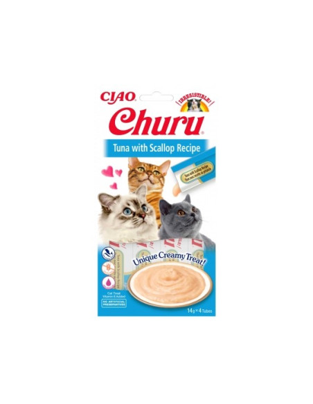 Inaba Ciao Churu dla kota - Tuńczyk i przegrzebki 4x14g