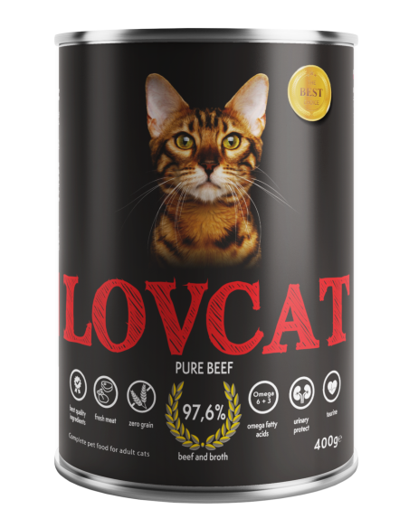 LOVCAT Pure Beef Wołowina 400g LOVCAT Pure Beef Wołowina 400g