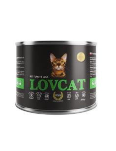 LOVCAT Best Turkey & Duck - Indyk z kaczką 200g 2